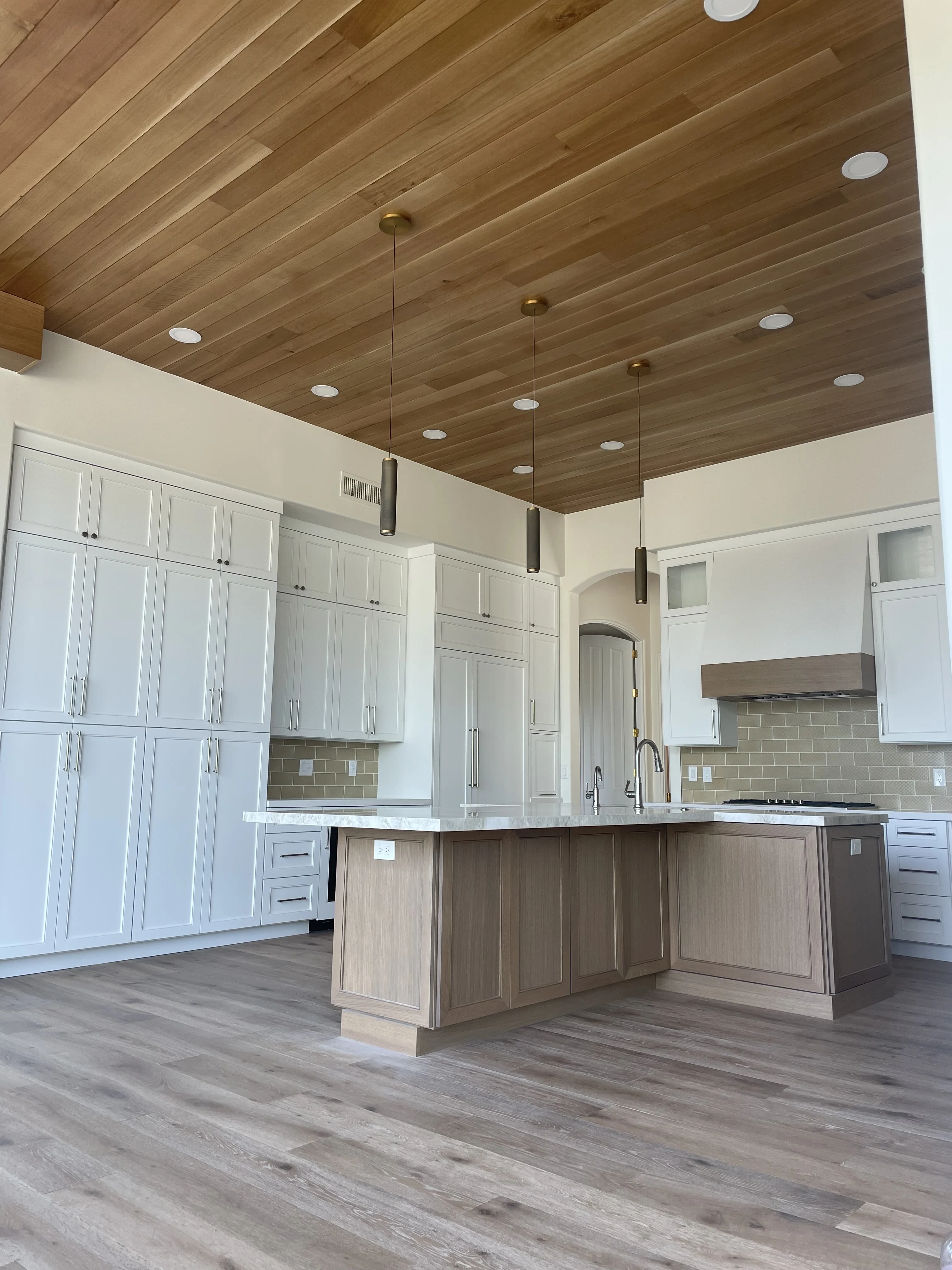 Painted shaker white oak island in Rio Verde, AZ