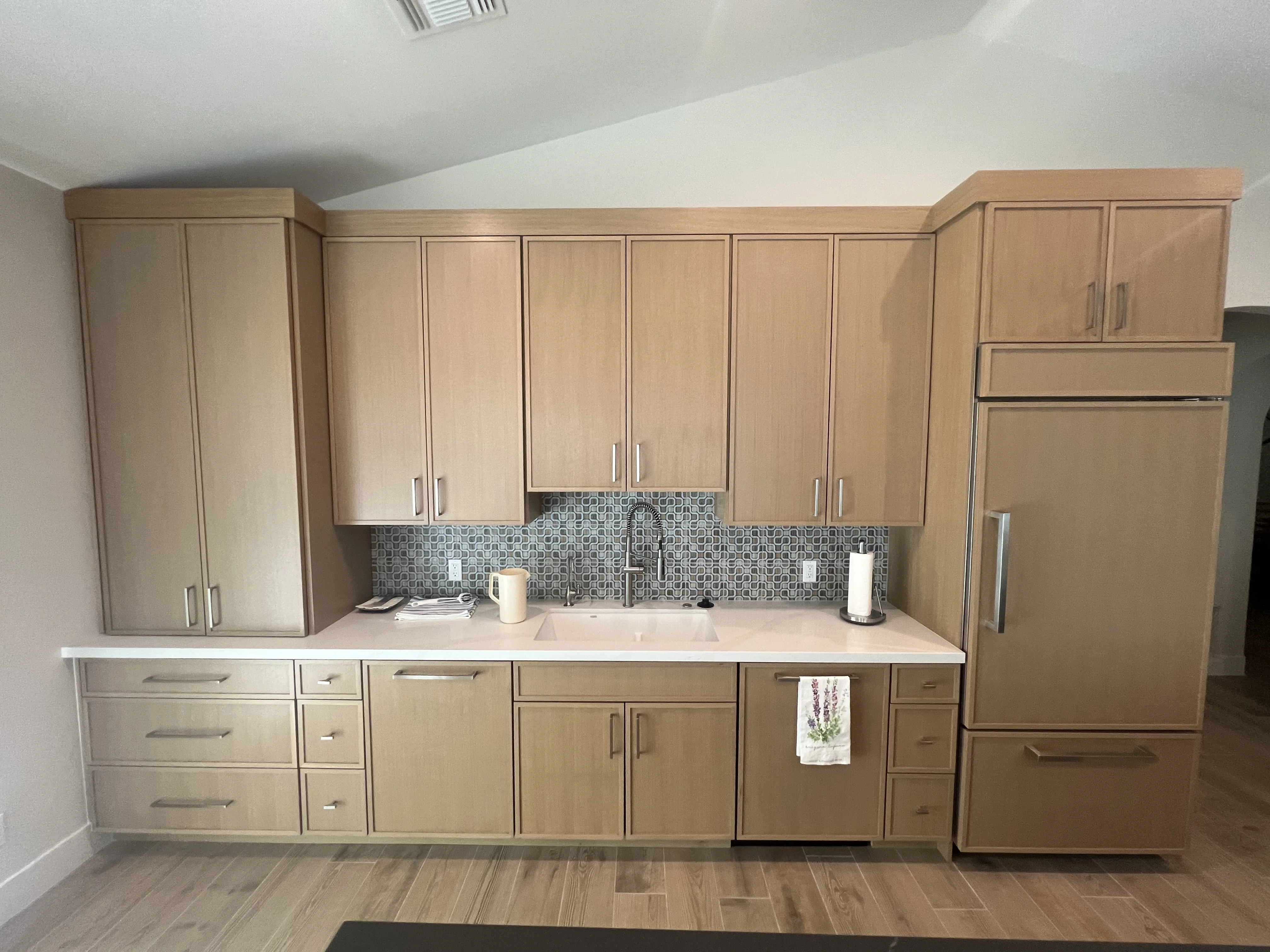 Rift white oak thin shaker kitchen in Rio Verde, AZ