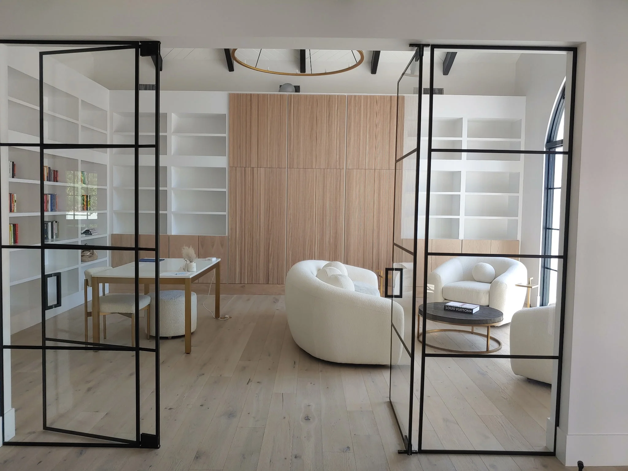 White oak half round doors in Paradise Valley, AZ