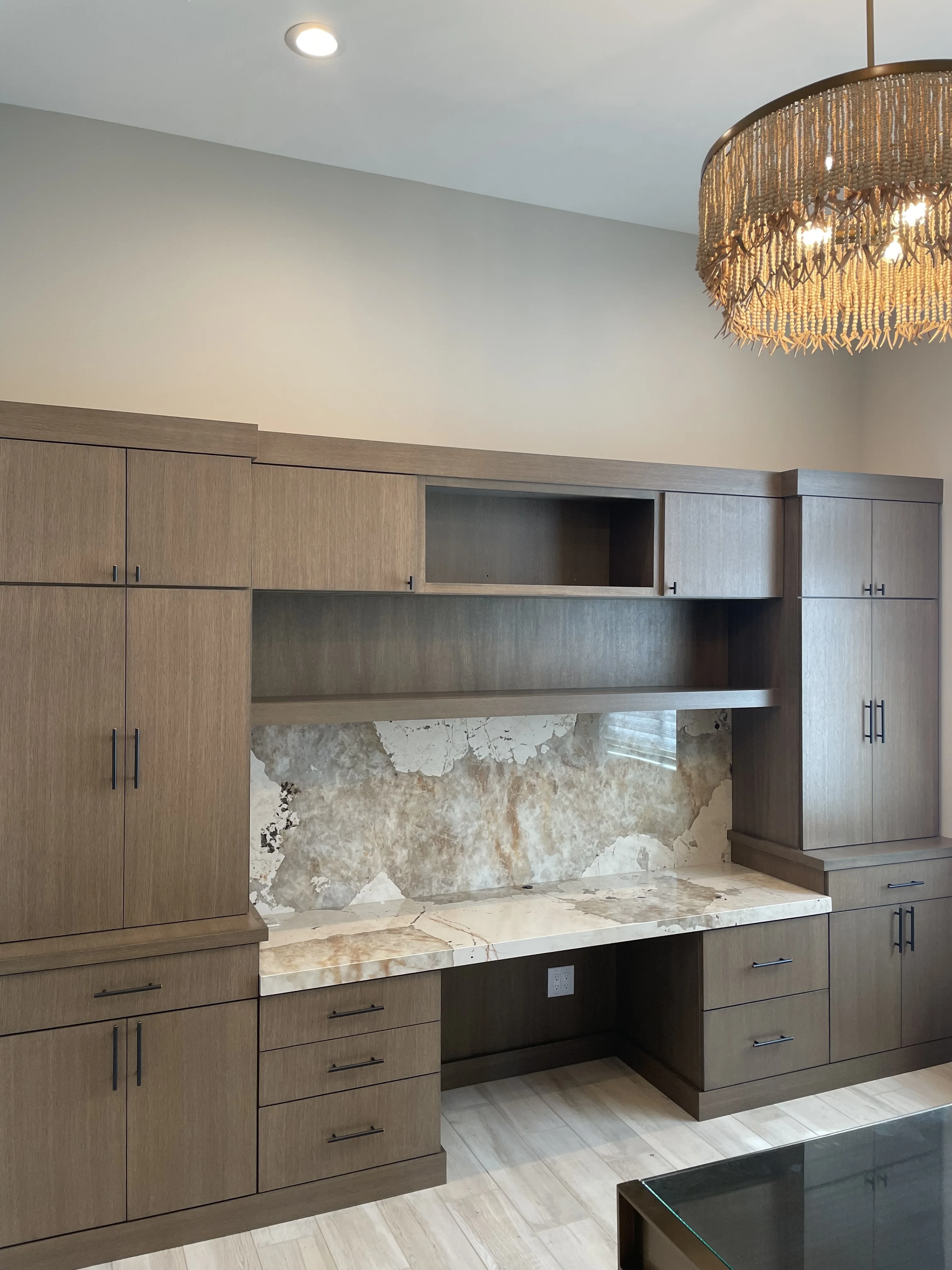 White oak slab doors office in Rio Verde, AZ