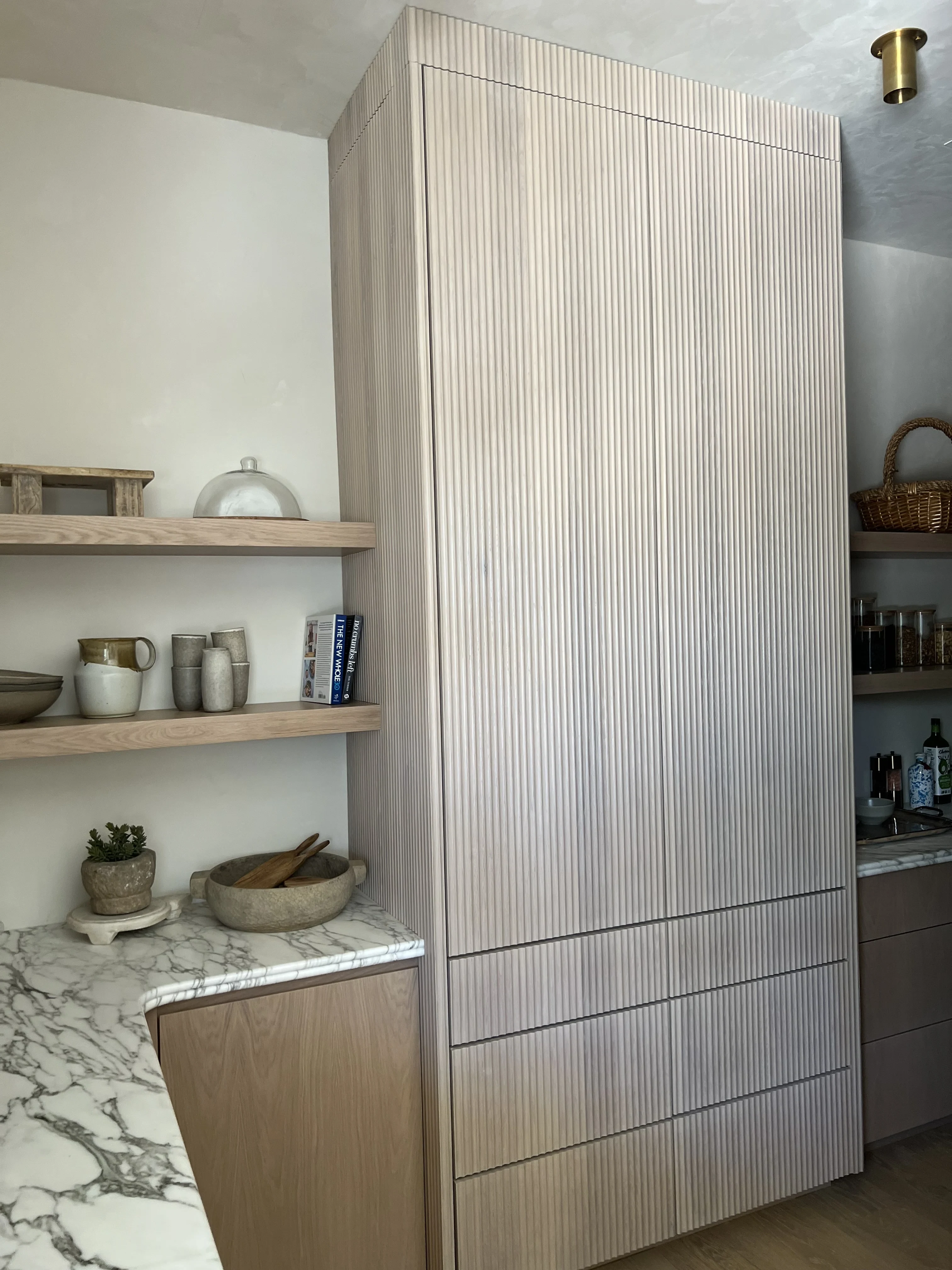 White oak fluted pantry cabinet in Paradise Valley, AZ